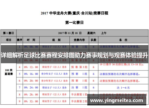 详细解析足球比赛赛程安排图助力赛事规划与观赛体验提升